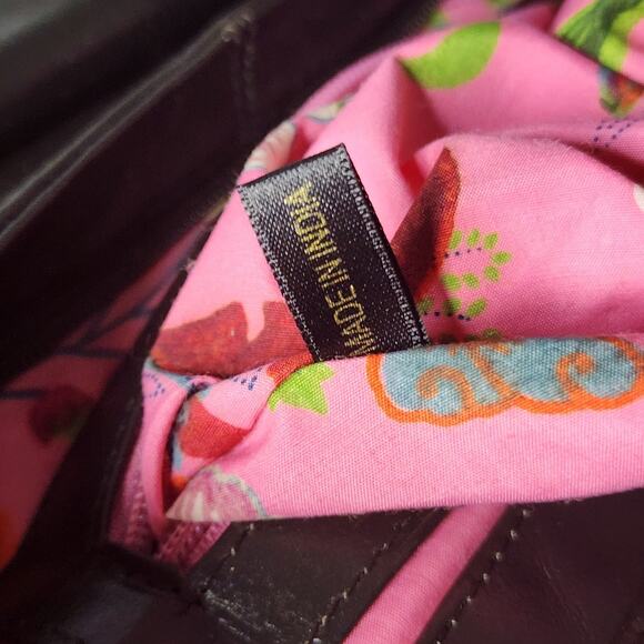 Latico Hobo Bag Dark Brown Leather Fold Over Flap Silhouette Braided Handle Chic - Picture 10 of 10